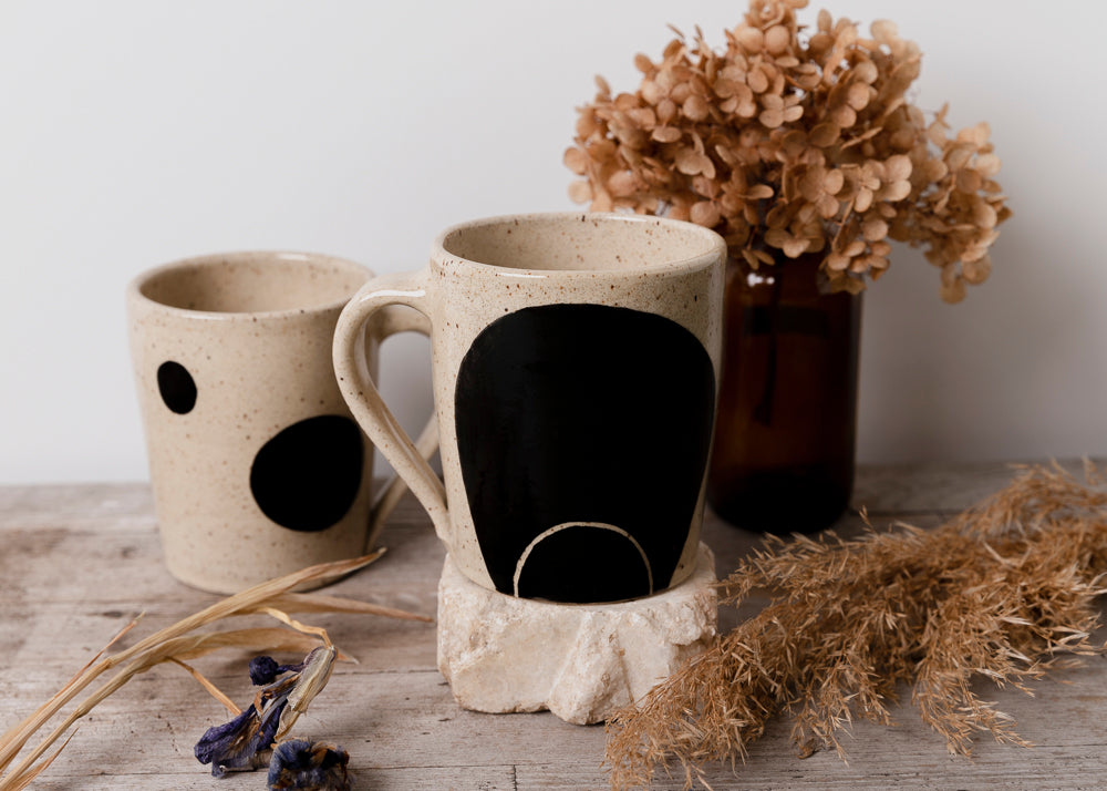 Black + Beige Mug | Wu Ceramics